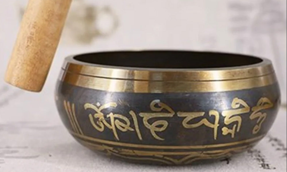 Tibetan Singing Bowl for Yoga Meditation with Striker and Cushion