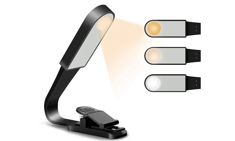 1/2PCS Clip On Book Light USB Rechargeable Reading Light with Touch Control