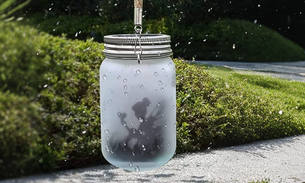 2Pcs Solar Fairy Jars Outdoor Garden Decorative Lights