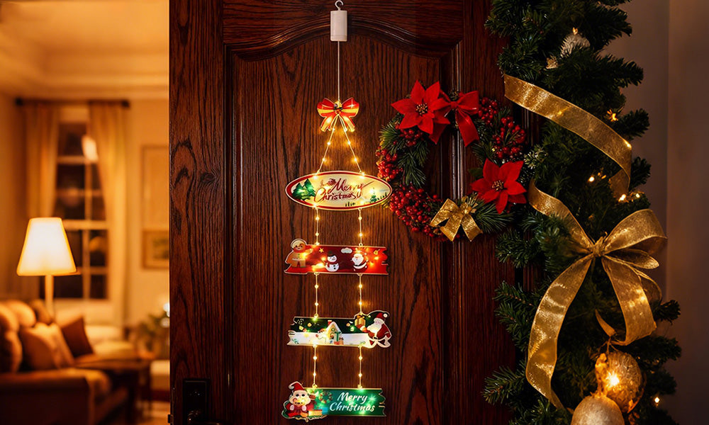 Christmas Door Light with 8 Modes for Home Holiday Decoration