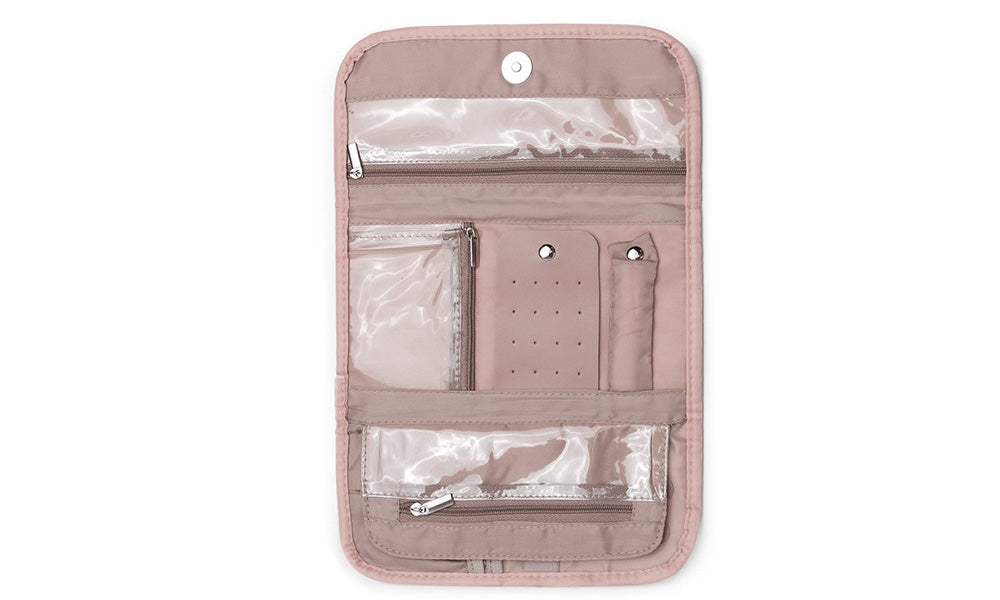 2 PCS Foldable Roll Up Earring and Jewelry Organizer Travel Bags