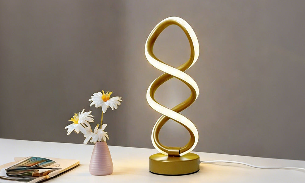 Modern LED Bedside Lamp Dimmable Table Light with USB