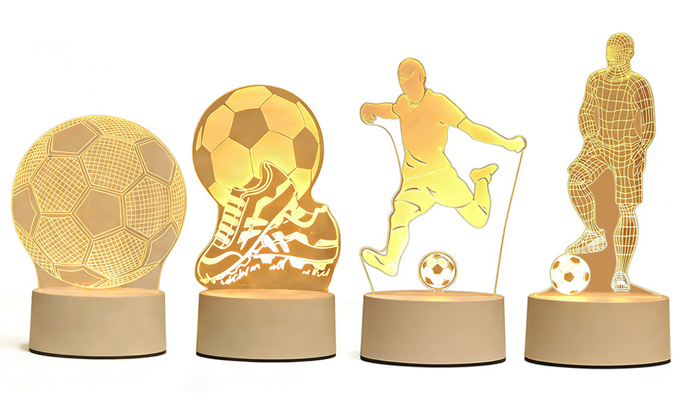 USB LED Sports Night Light Acrylic Table Lamp for Bedroom