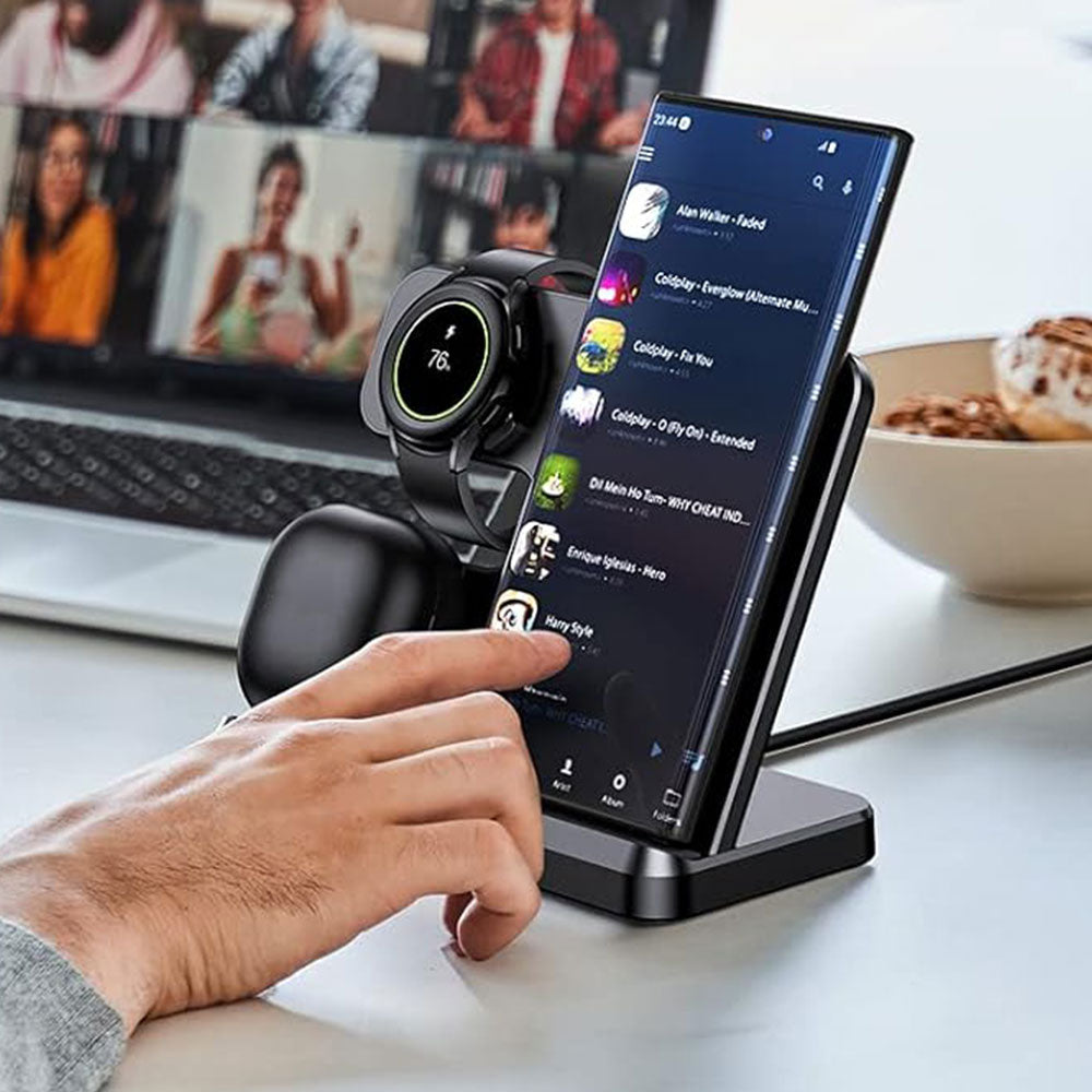 3 in 1 Wireless Fast Charging Station for Android iOS