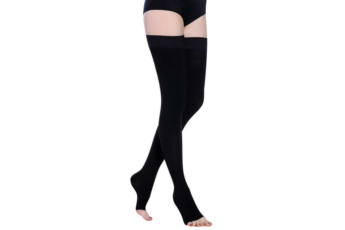 Open Toe High Stockings Plus Size Calf Sleeve