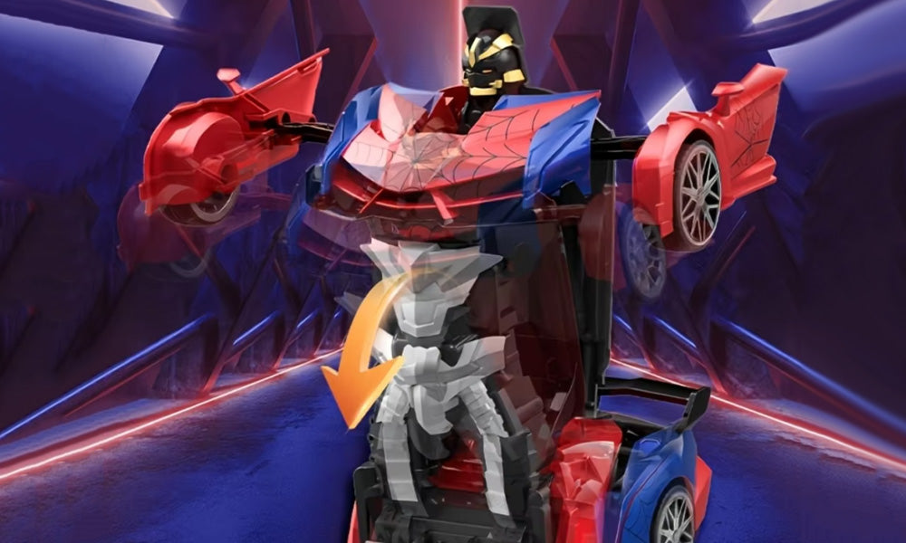 Remote Control Spider Transform Car for Kids with One-Button Transformation