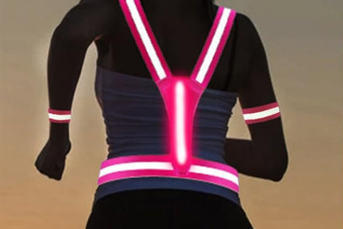 2PCS LED Reflective Vest for Night Running Cycling – High Visibility Safety Vest