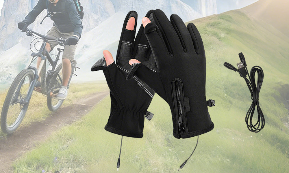 USB Heated Touchscreen Gloves Electric Warming Gloves for Winter Outdoor Activities