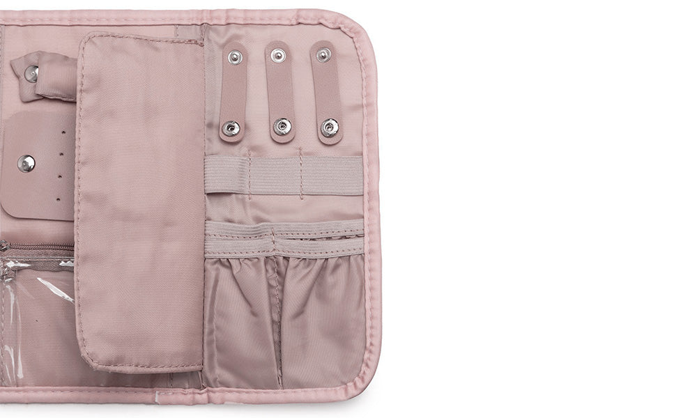 2 PCS Foldable Roll Up Earring and Jewelry Organizer Travel Bags
