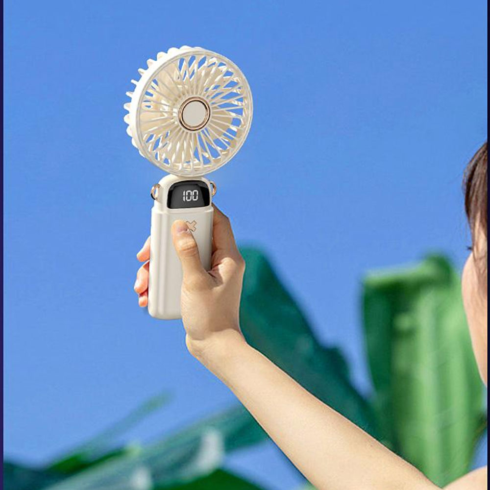 Foldable Handheld Fan With LED Display