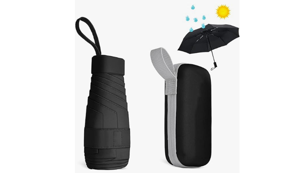 Mini Folding Travel Umbrella with UPF50+ Sun Protection for Outdoor