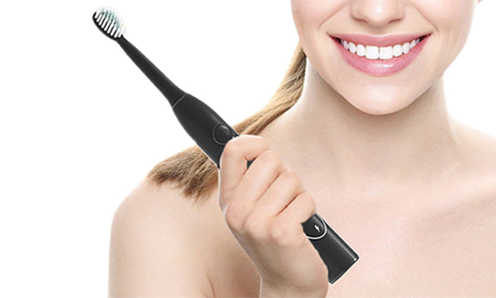 Sonic Electric Toothbrush with 8 Replaceable Wave-Shaped Soft Brush Heads for Oral Care
