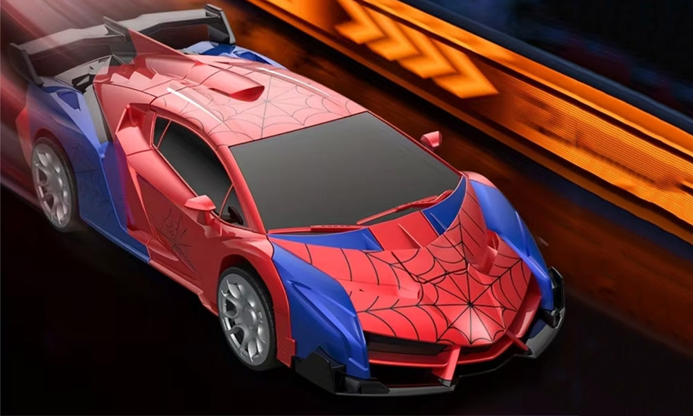 Remote Control Spider Transform Car for Kids with One-Button Transformation