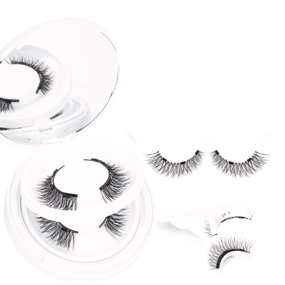 2 Pairs Reusable Magnetic Eyelashes with Tweezers