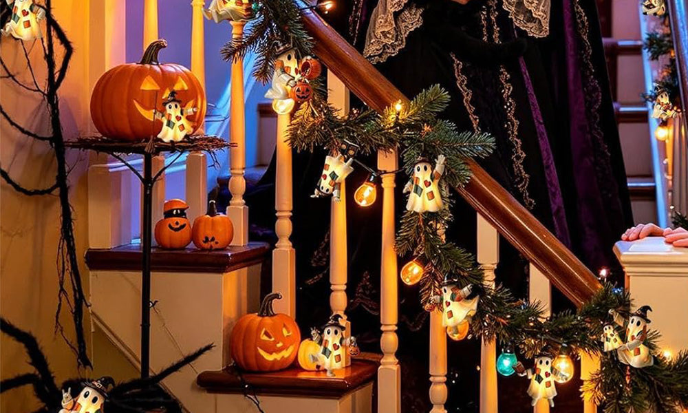 24 Day Halloween Ghost Countdown Calendar 2D Acrylic Collectible Decorations
