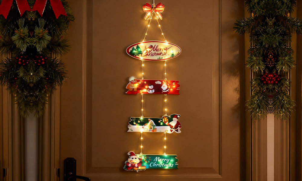 Christmas Door Light with 8 Modes for Home Holiday Decoration