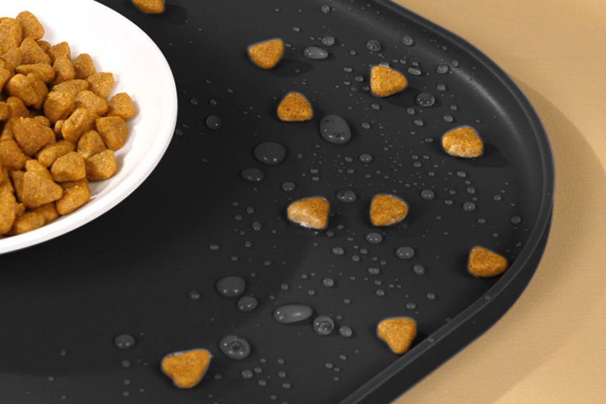 Silicone Pet Feeding Mat Raised Edge Anti-Spill Washable Non-Slip Placemat