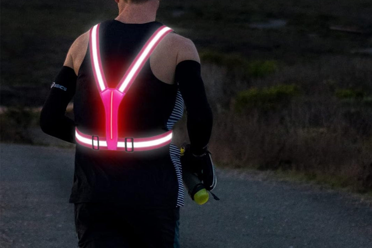2PCS LED Reflective Vest for Night Running Cycling – High Visibility Safety Vest