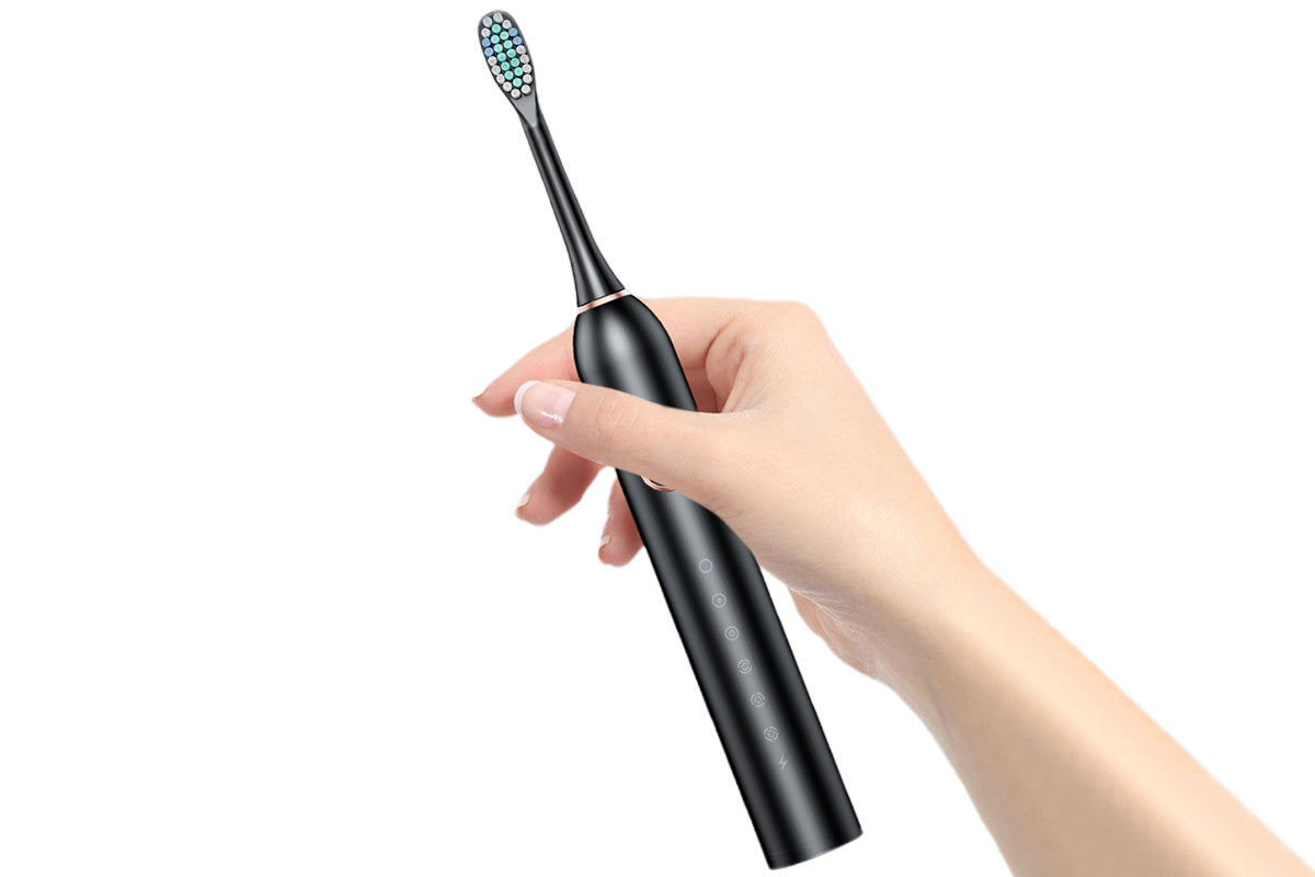6-Mode Electric Toothbrush with 10 Brush Heads Rechargeable Toothbrush Set for Home Travel
