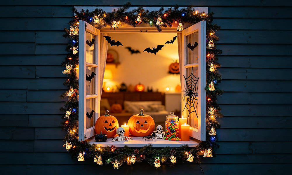 24 Day Halloween Ghost Countdown Calendar 2D Acrylic Collectible Decorations