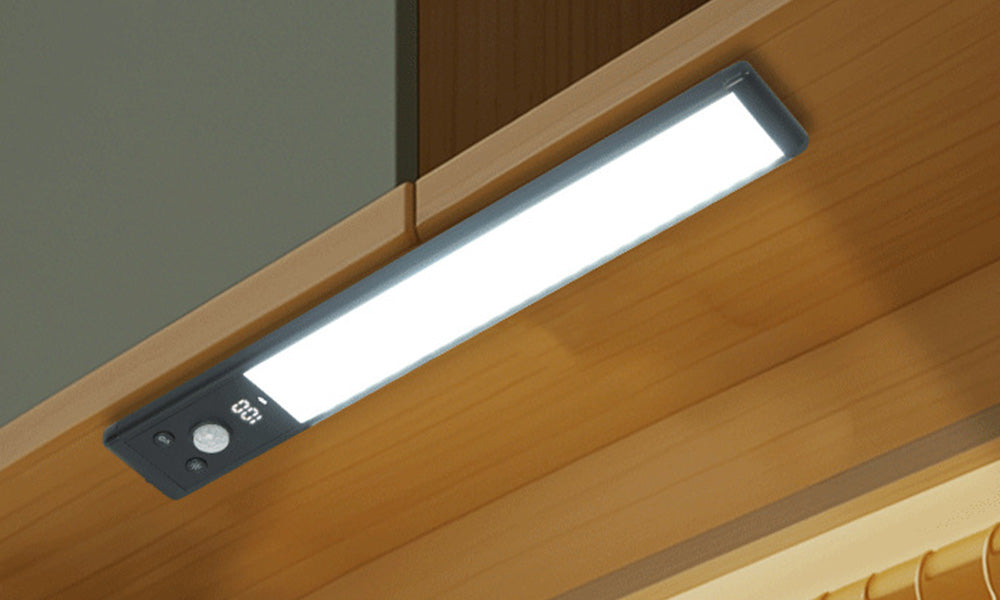 Rechargeable LED Motion Sensor Under Cabinet Light with Digital Display