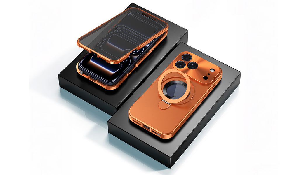 Privacy Magnetic Phone Case with Stand Full Coverage Protective Case for iPhone 17 Pro / 17 Pro Max