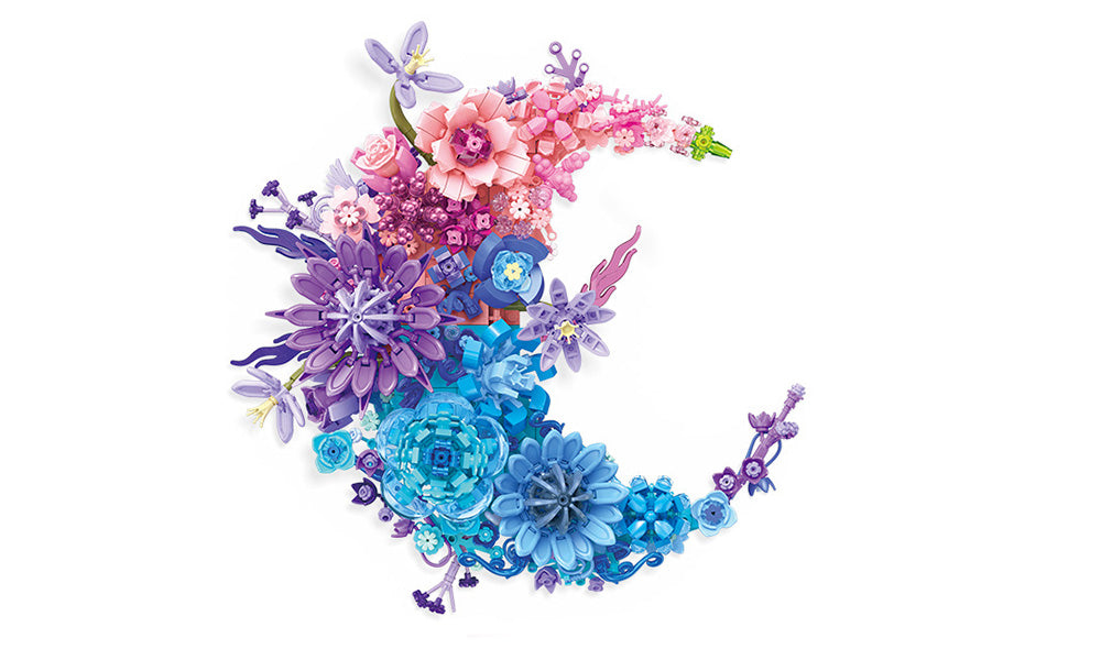 Flower Series DIY Building Blocks Puzzle for Home Office Decoration