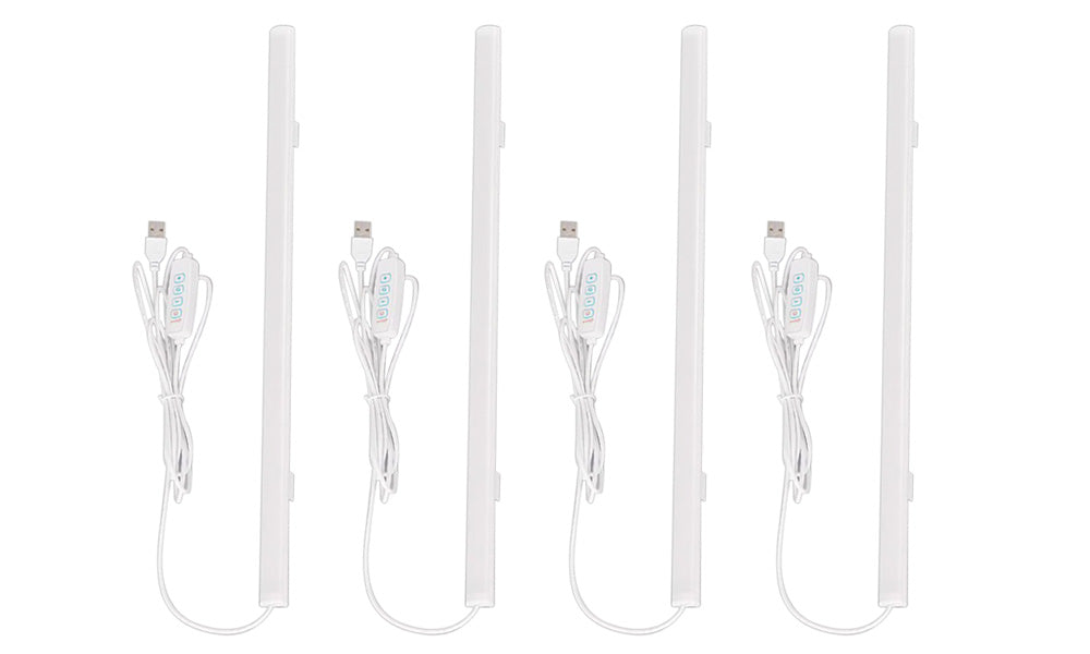 2 or 4 Pack 30cm USB Powered LED Light Bar Stepless Dimming Night Light