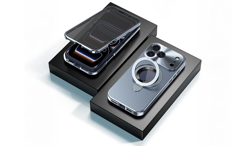 Privacy Magnetic Phone Case with Stand Full Coverage Protective Case for iPhone 17 Pro / 17 Pro Max