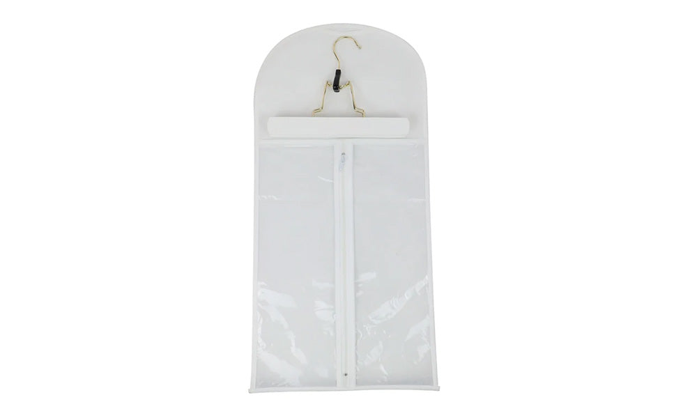 2 PCS Nonwoven Wig Storage Bags with Transparent Windows and Hanger