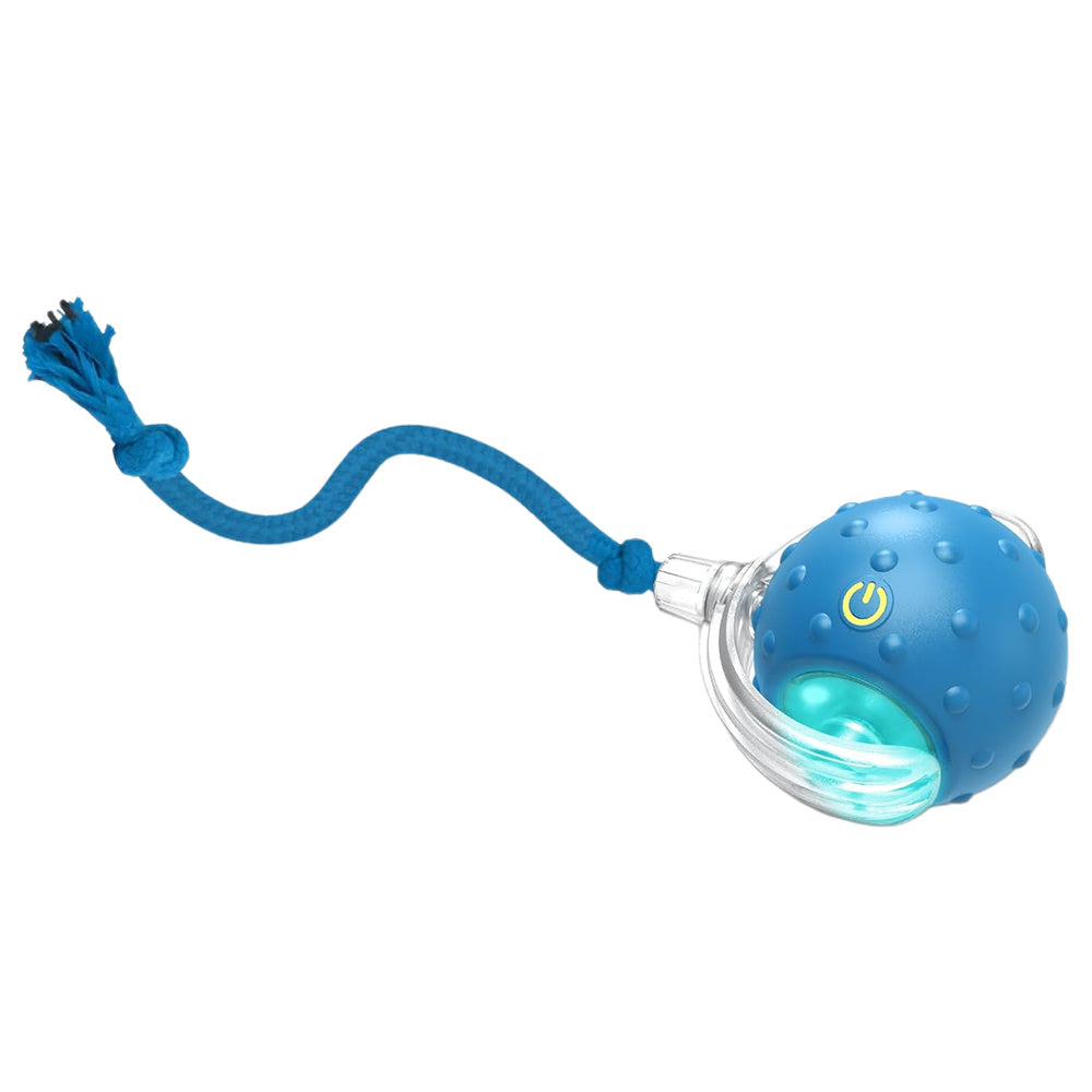 Motion Activate Interactive Cat Toy Rechargeable Smart Rolling Ball with Rope