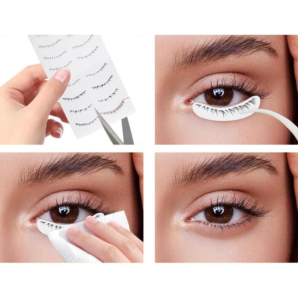 2 Pairs Reusable Magnetic Eyelashes with Tweezers