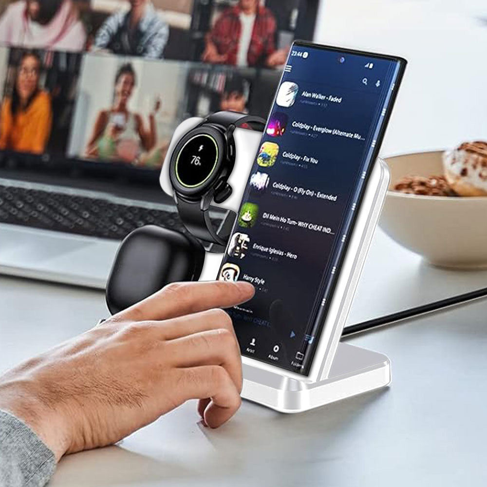 3 in 1 Wireless Fast Charging Station for Android iOS