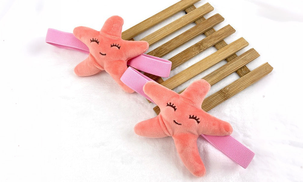 4 PCS Plush Starfish Curtain Tiebacks for Boys Girls Rooms