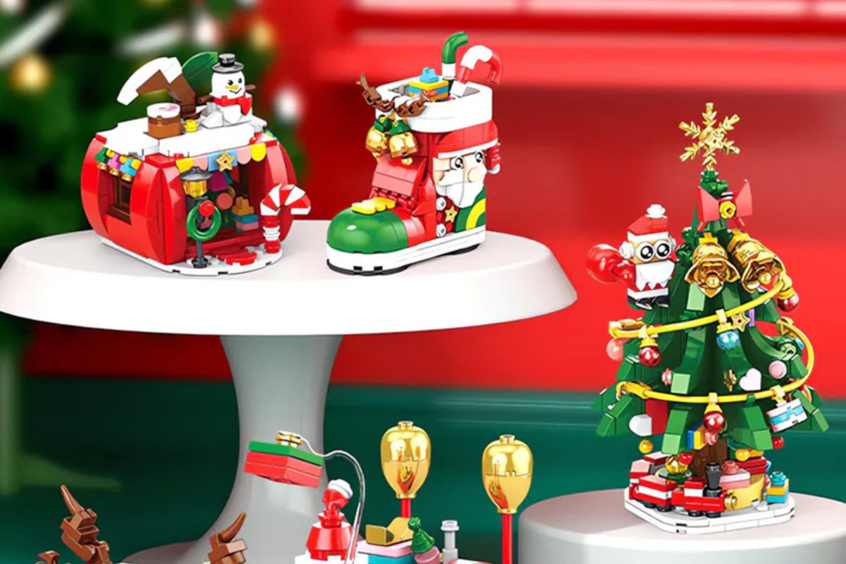 Christmas Tree Ornaments Building Blocks Christmas Santa Nutcracker Xmas Ornament