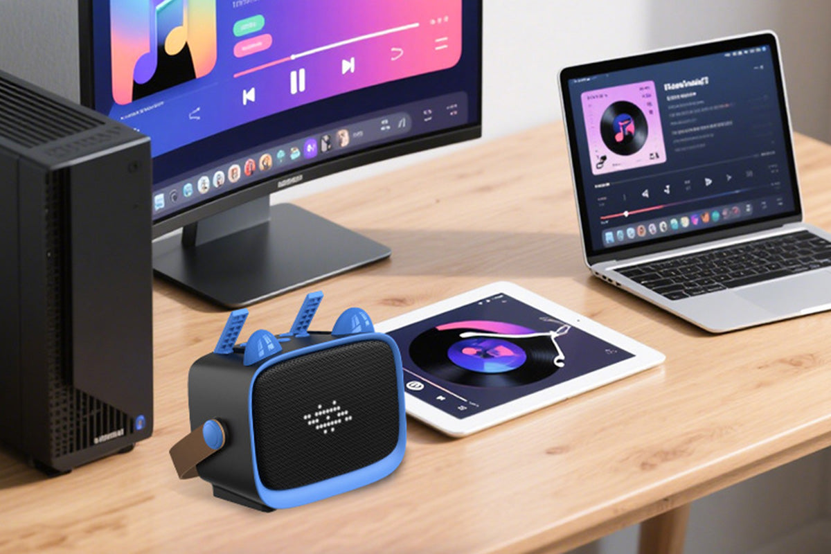 Mini Karaoke Machine with 2 Wireless Microphone Christmas Gift