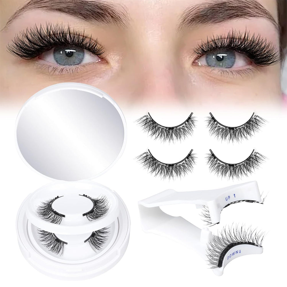 2 Pairs Reusable Magnetic Eyelashes with Tweezers