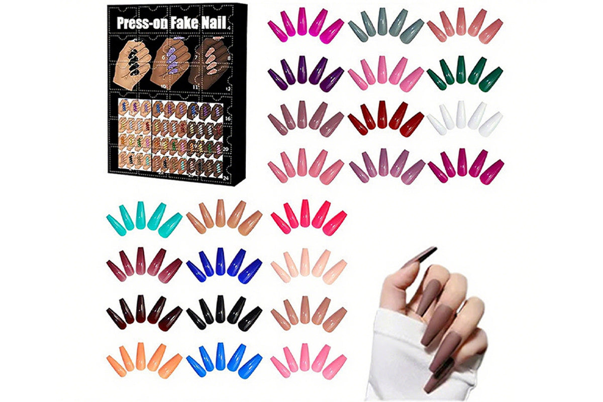 Press On Fake Nails Christmas Countdown Calendar Christmas Advent Calendar