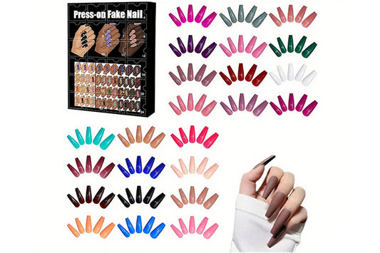 Press On Fake Nails Christmas Countdown Calendar Christmas Advent Calendar