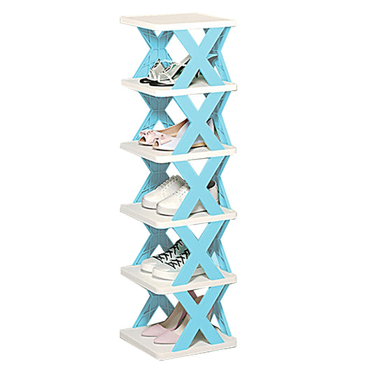 6-Tier Stackable Shoe Rack Storage Shoes Shelf Space Saving Shoe Organizer