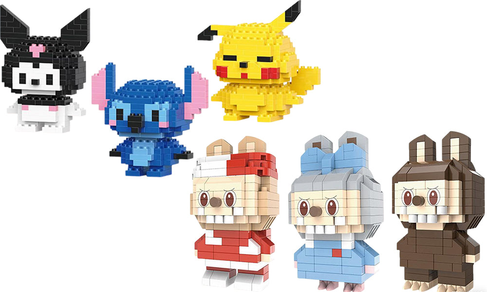 Cartoon Mini Figure Building Blocks Toy Set for Kids