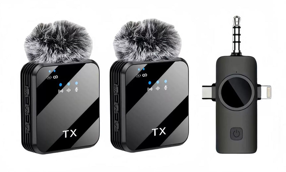 Wireless Clip-On Lapel Microphone for Type-C 3.5mm Interface Devices