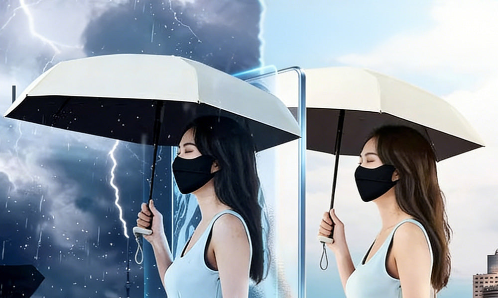 Mini Folding Travel Umbrella with UPF50+ Sun Protection for Outdoor