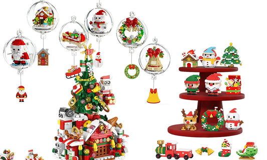 Christmas Tree Ornaments Building Blocks Christmas Santa Nutcracker Xmas Ornament