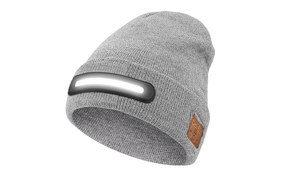 Bluetooth Music LED Beanie Hat with Headphones for Outdoor Activities