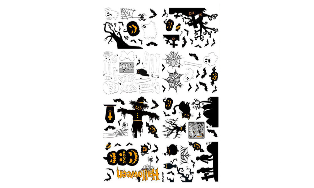 Halloween Static Cling Wall Window Decoration Sticker Set