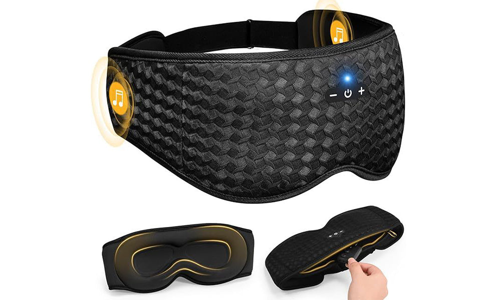3D Breathable Sleep Mask with Built-in Bluetooth Headphones