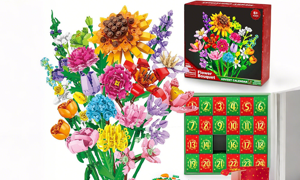 24-Day Flower Bouquet Advent Calendar Christmas Countdown Gift