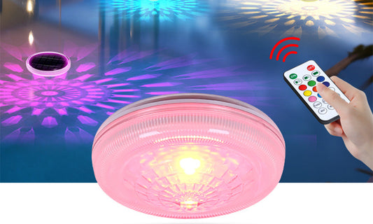 2 Pack Solar RGB Floating Pool Lights with Remote Control