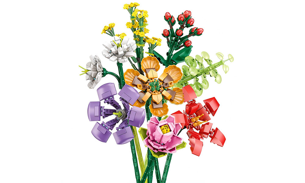 Mini Bricks Flower Bouquet DIY Building Set for Kids and Adults